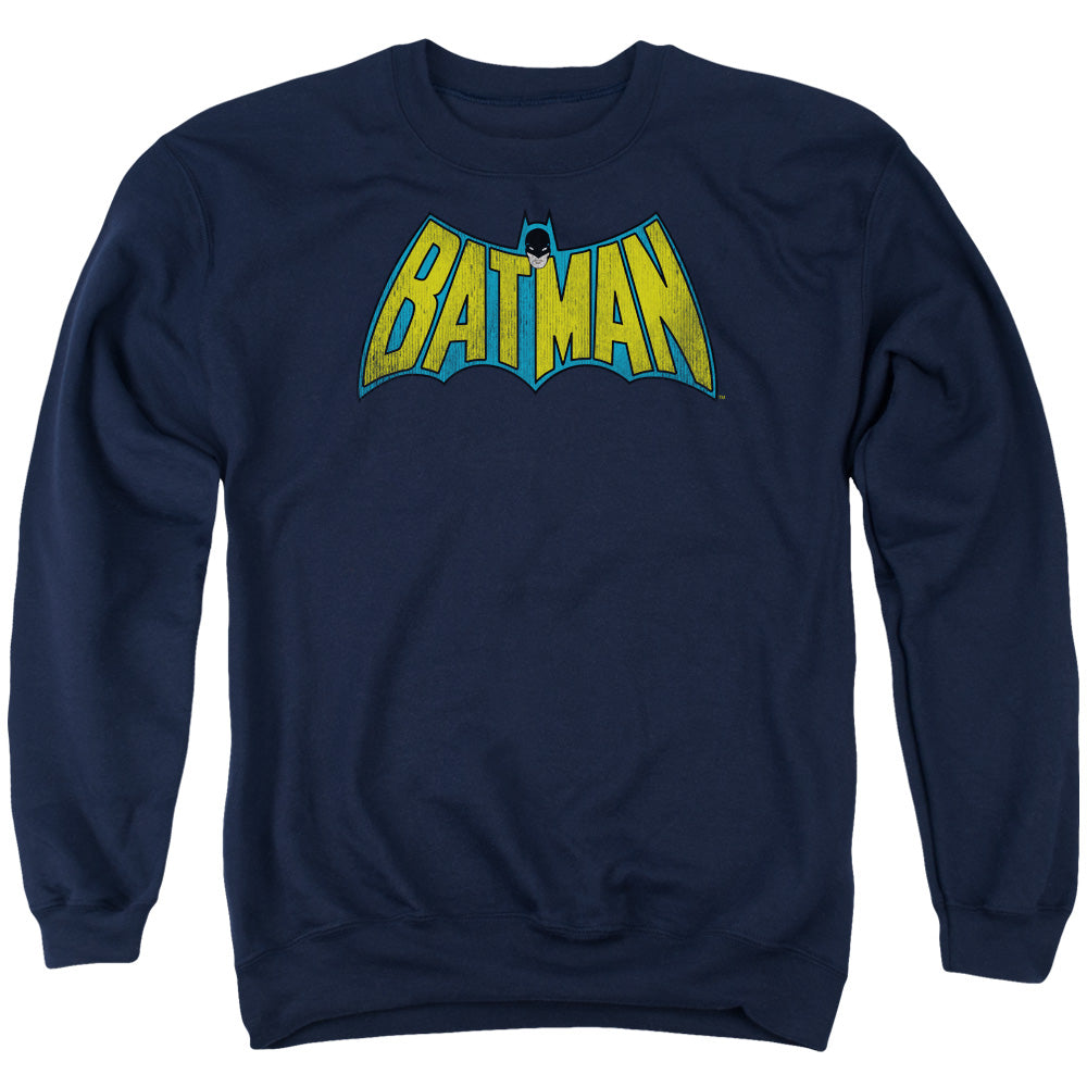 DC Comics Classic Batman Logo Mens Crewneck Sweatshirt Navy Blue Officially Licensed