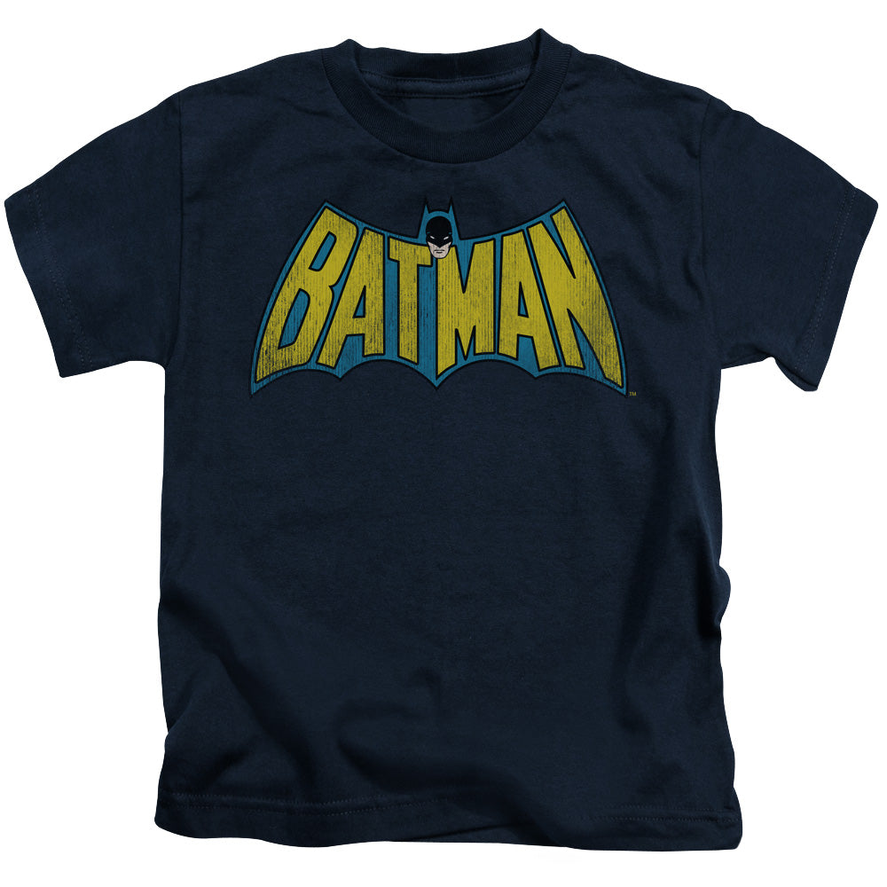 DC Comics Classic Batman Logo Juvenile Kids Youth T Shirt Navy Blue Officially Licensed