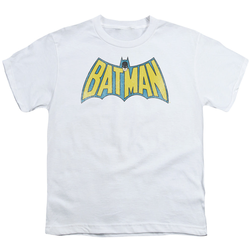 DC Comics Classic Batman Logo Kids Youth T Shirt White Officially Licensed
