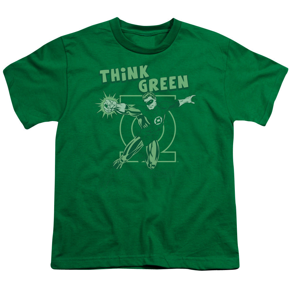 DC Comics Think Green Kids Youth T Shirt Kelly Green Officially Licensed