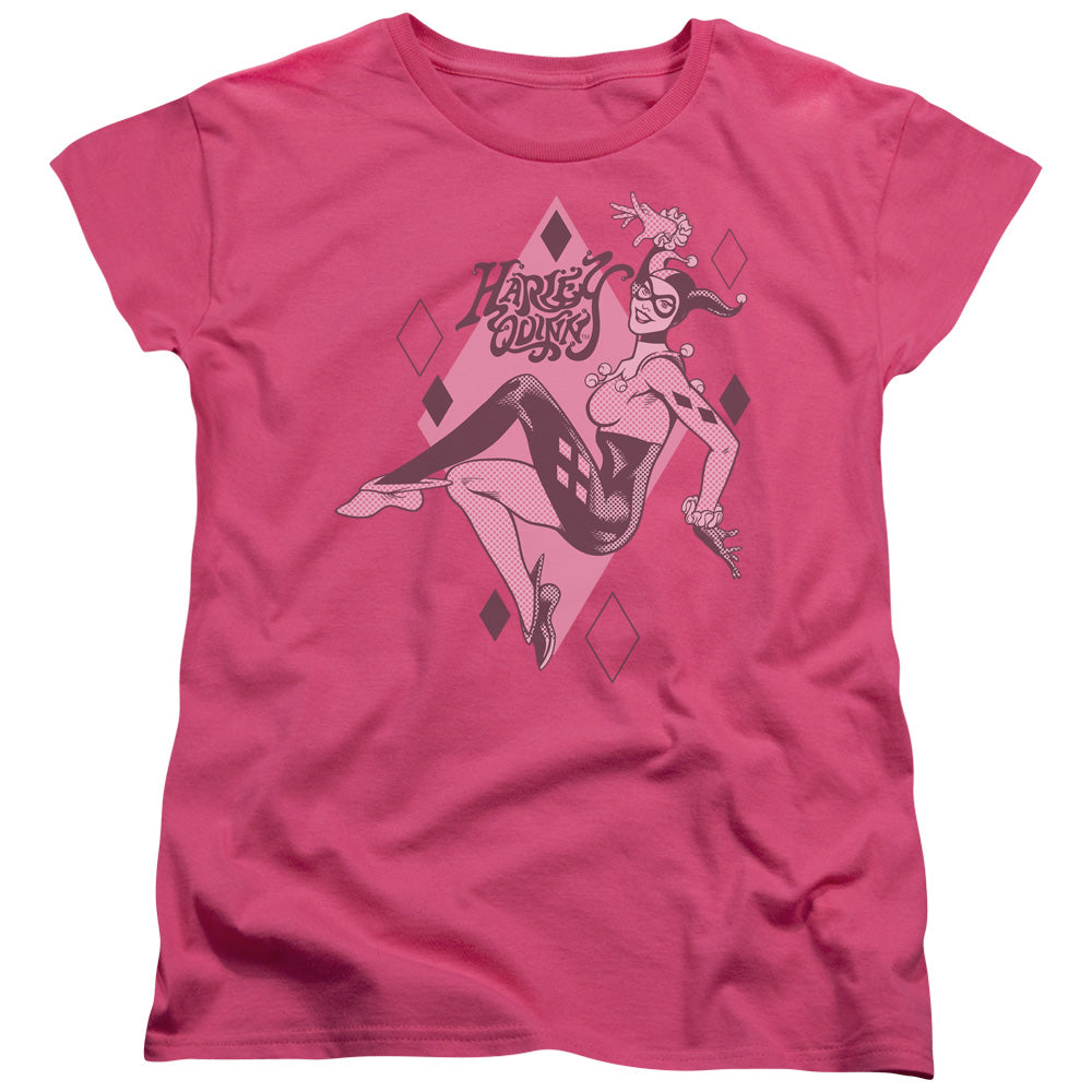 DC Comics Harley Quinn Womens T Shirt Hot Pink Officially Licensed