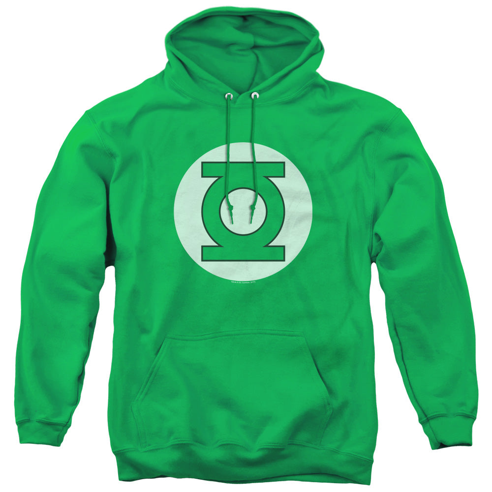 DC Comics Green Lantern Logo Mens Hoodie Kelly Green Officially Licensed