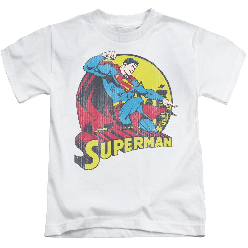 DC Comics Big Blue Juvenile Kids Youth T Shirt White Officially Licensed