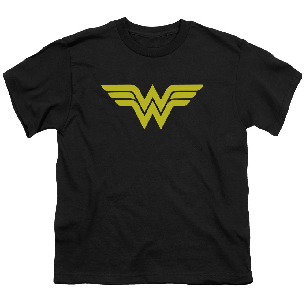 DC Comics Wonder Woman Logo Kids Youth T Shirt Black Officially Licensed