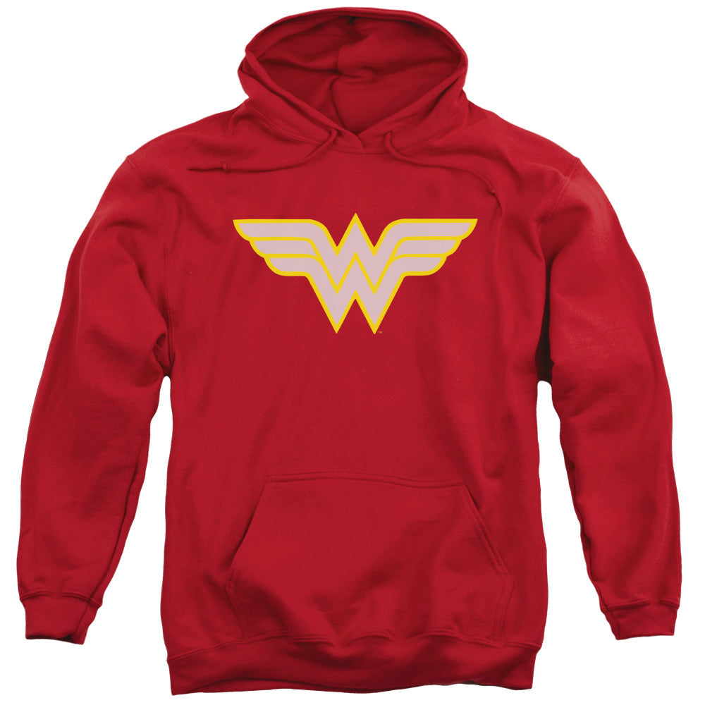 DC Comics Ww Logo Mens Hoodie Red Officially Licensed