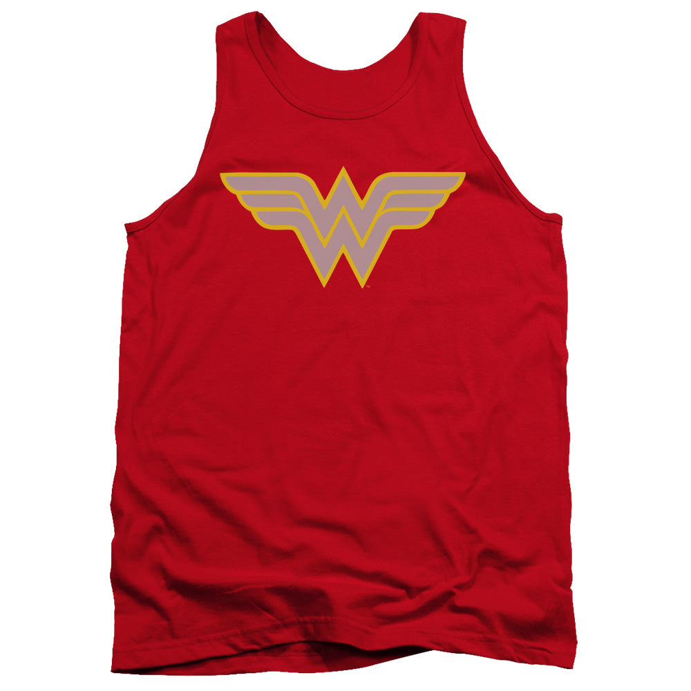 DC Comics Ww Logo Mens Tank Top Shirt Red Officially Licensed