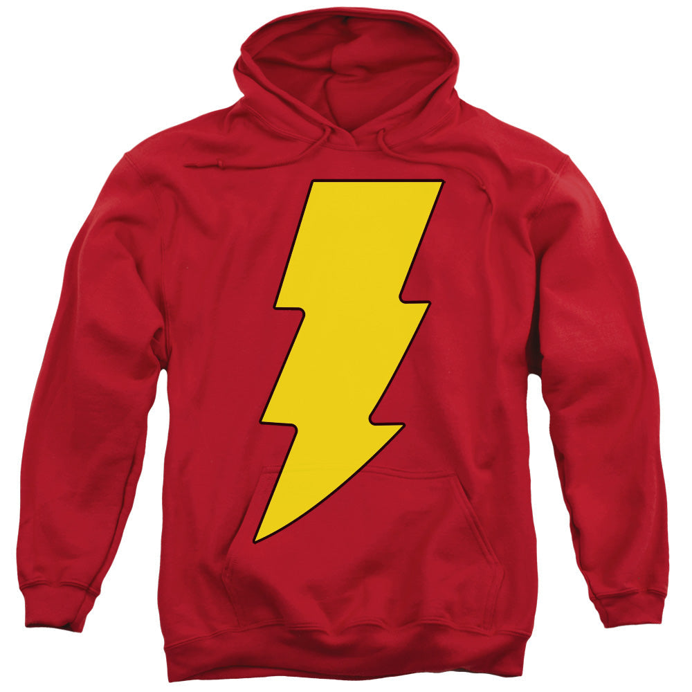 DC Comics Shazam Logo Mens Hoodie Red Officially Licensed
