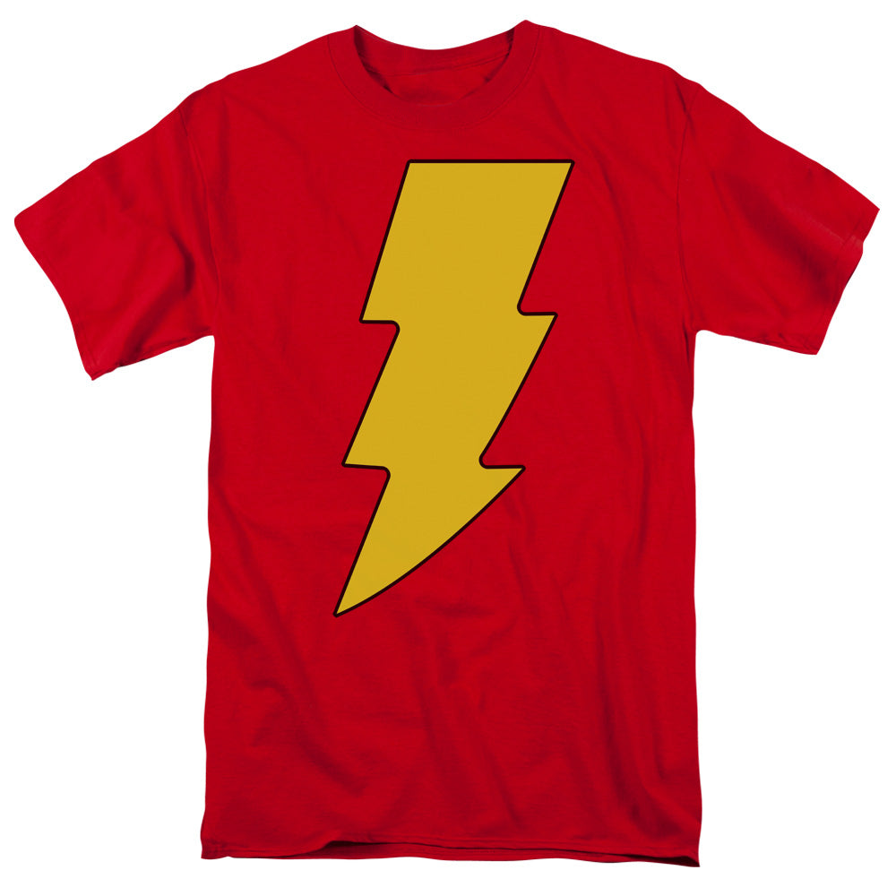 Dc Shazam Logo Mens T Shirt Red Officially Licensed