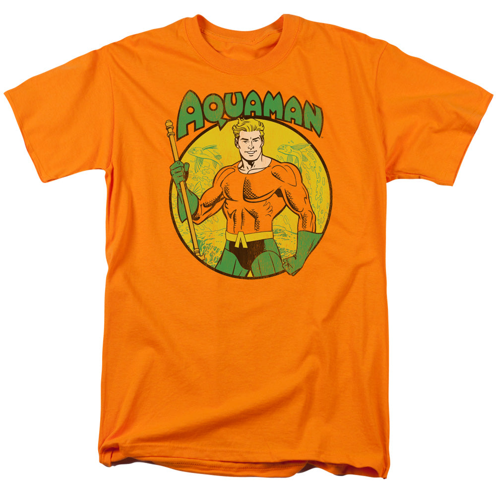 DC Comics Aquaman Mens T Shirt Orange Officially Licensed