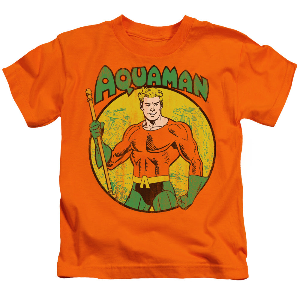 DC Comics Aquaman Juvenile Kids Youth T Shirt Orange Officially Licensed