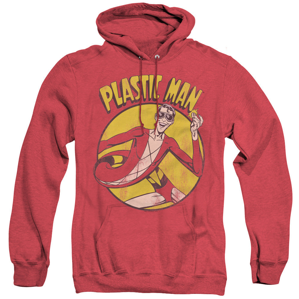 Dc Plastic Man Mens Heather Hoodie Red Officially Licensed