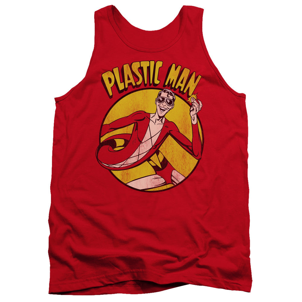DC Comics Plastic Man Mens Tank Top Shirt Red Officially Licensed