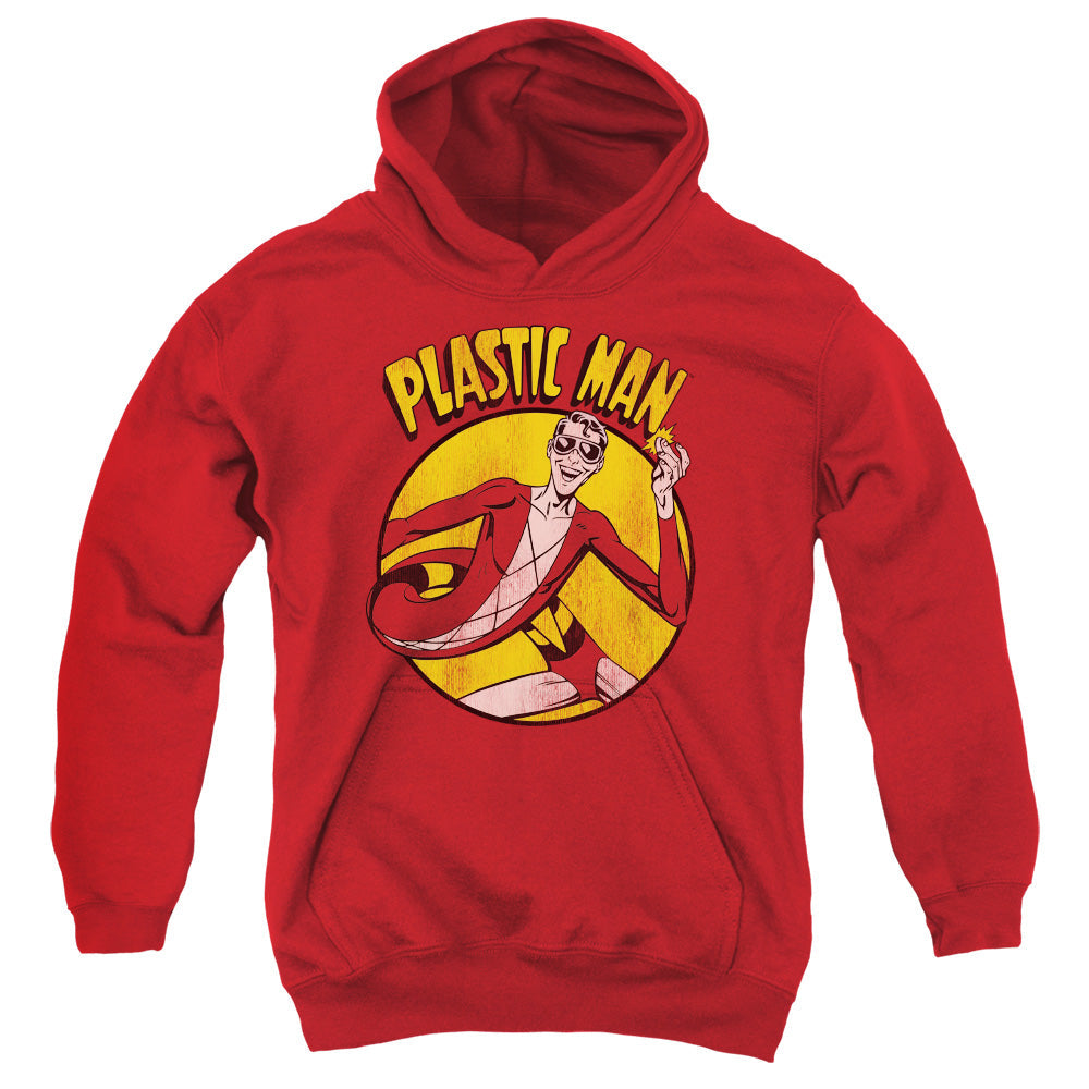 DC Comics Plastic Man Kids Youth Hoodie Red Officially Licensed