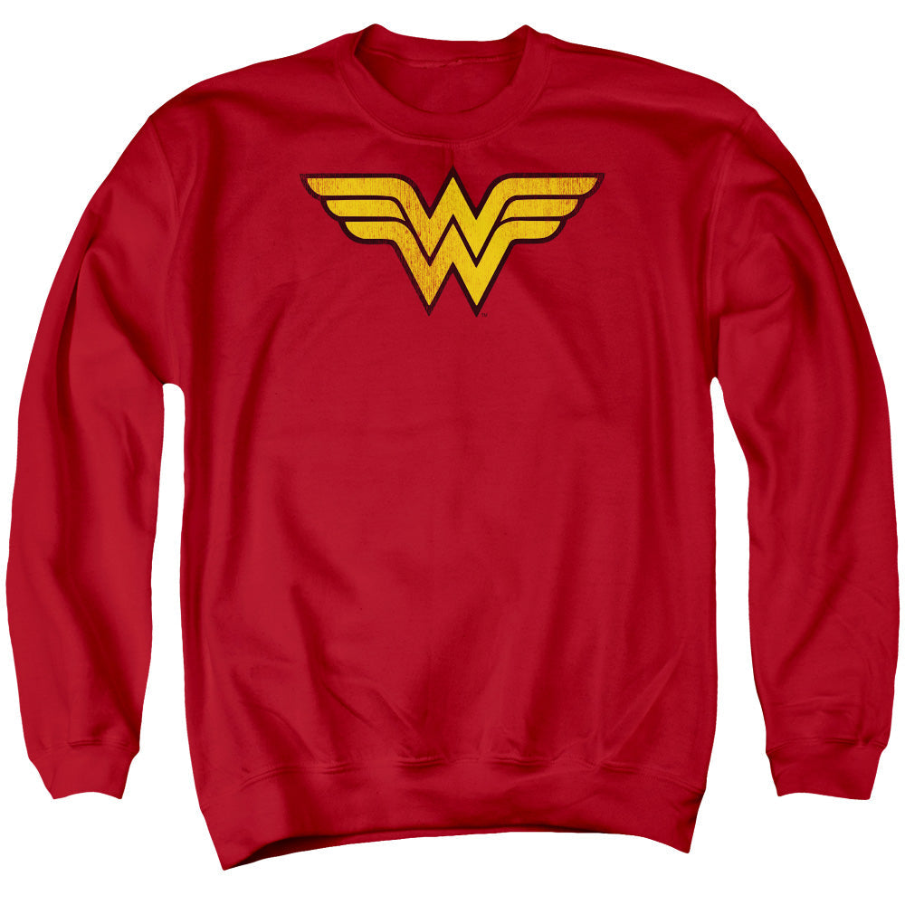 Dc Wonder Woman Logo Dist Mens Crewneck Sweatshirt Red
