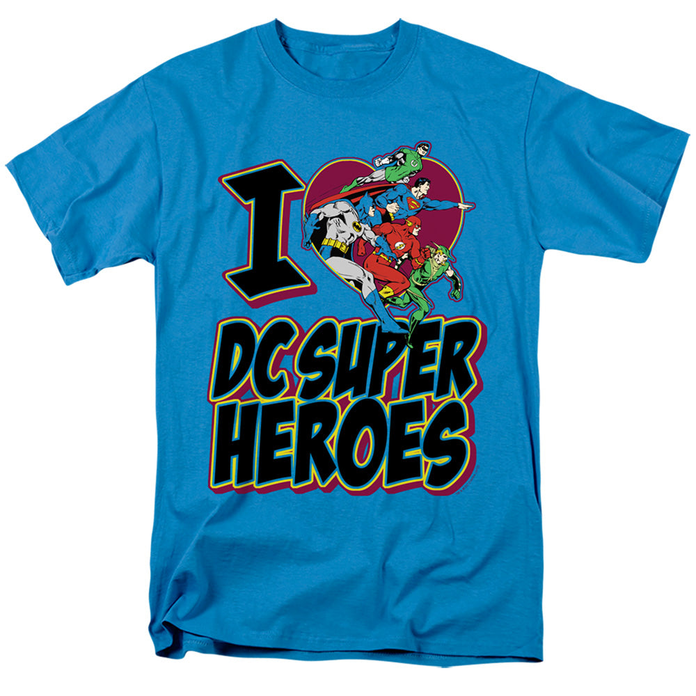 Dc I Heart Dc Mens T Shirt Turquoise Officially Licensed