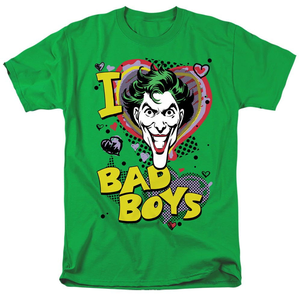 Dc I Heart Bad Boys 2 Mens T Shirt Kelly Green Officially Licensed