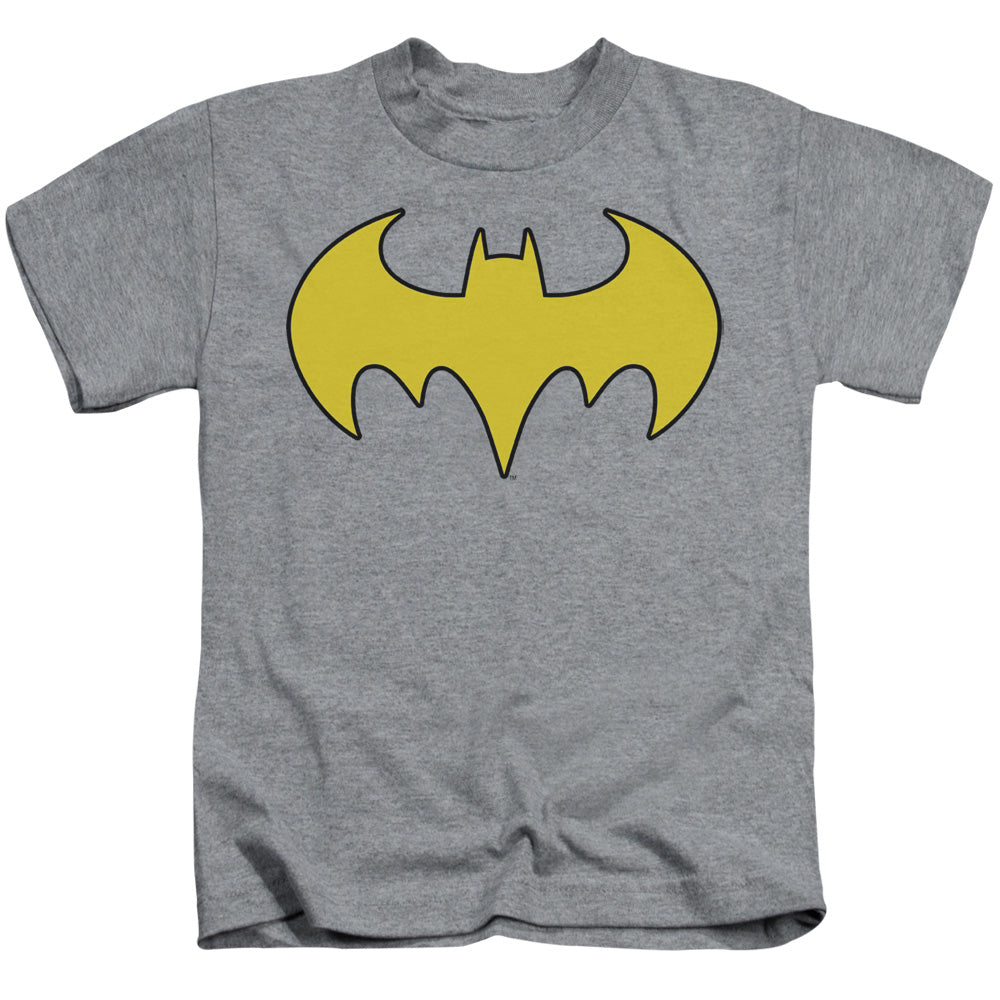DC Comics Bat Girl Logo Juvenile Kids Youth T Shirt Athletic Heather Officially Licensed