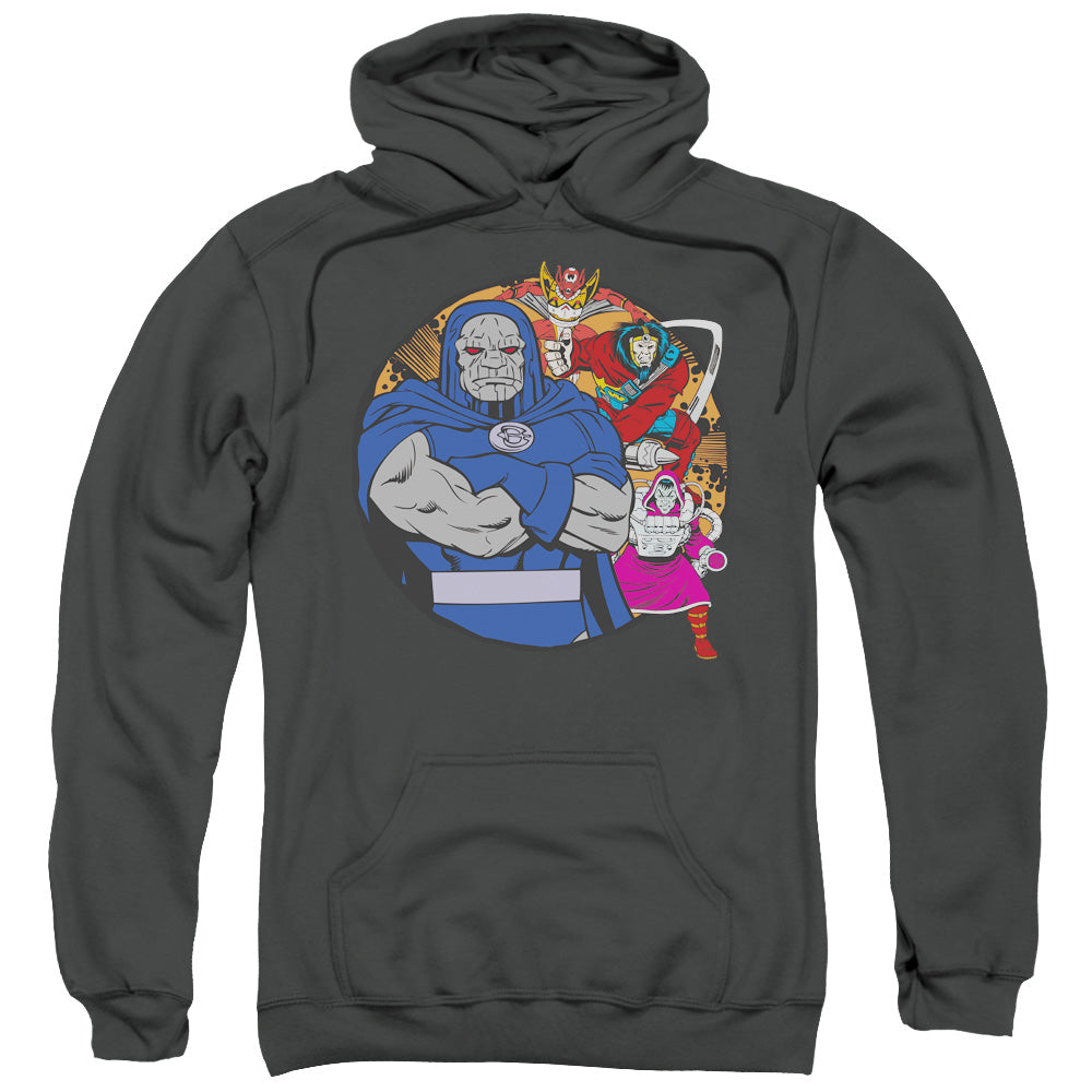DC Comics Apokolips Represent Mens Hoodie Charcoal Officially Licensed