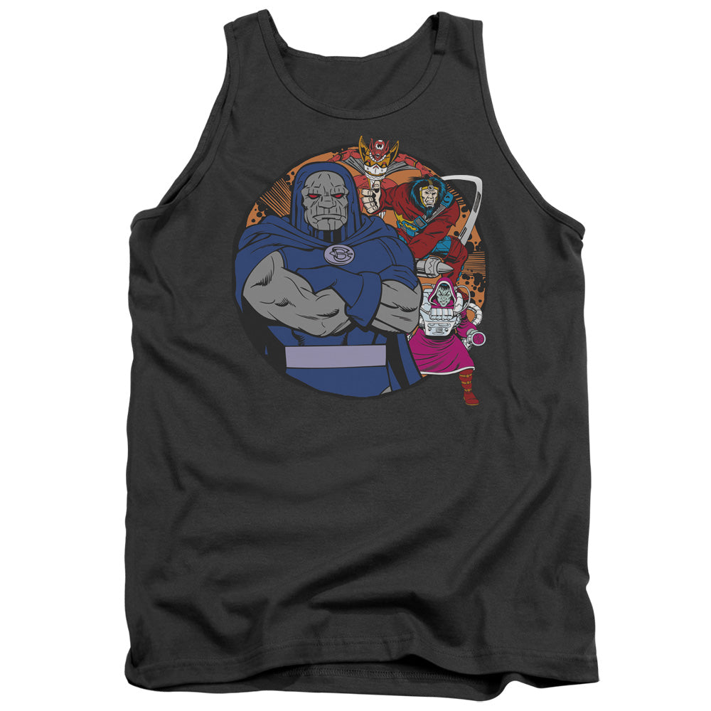 DC Comics Apokolips Represent Mens Tank Top Shirt Charcoal Officially Licensed