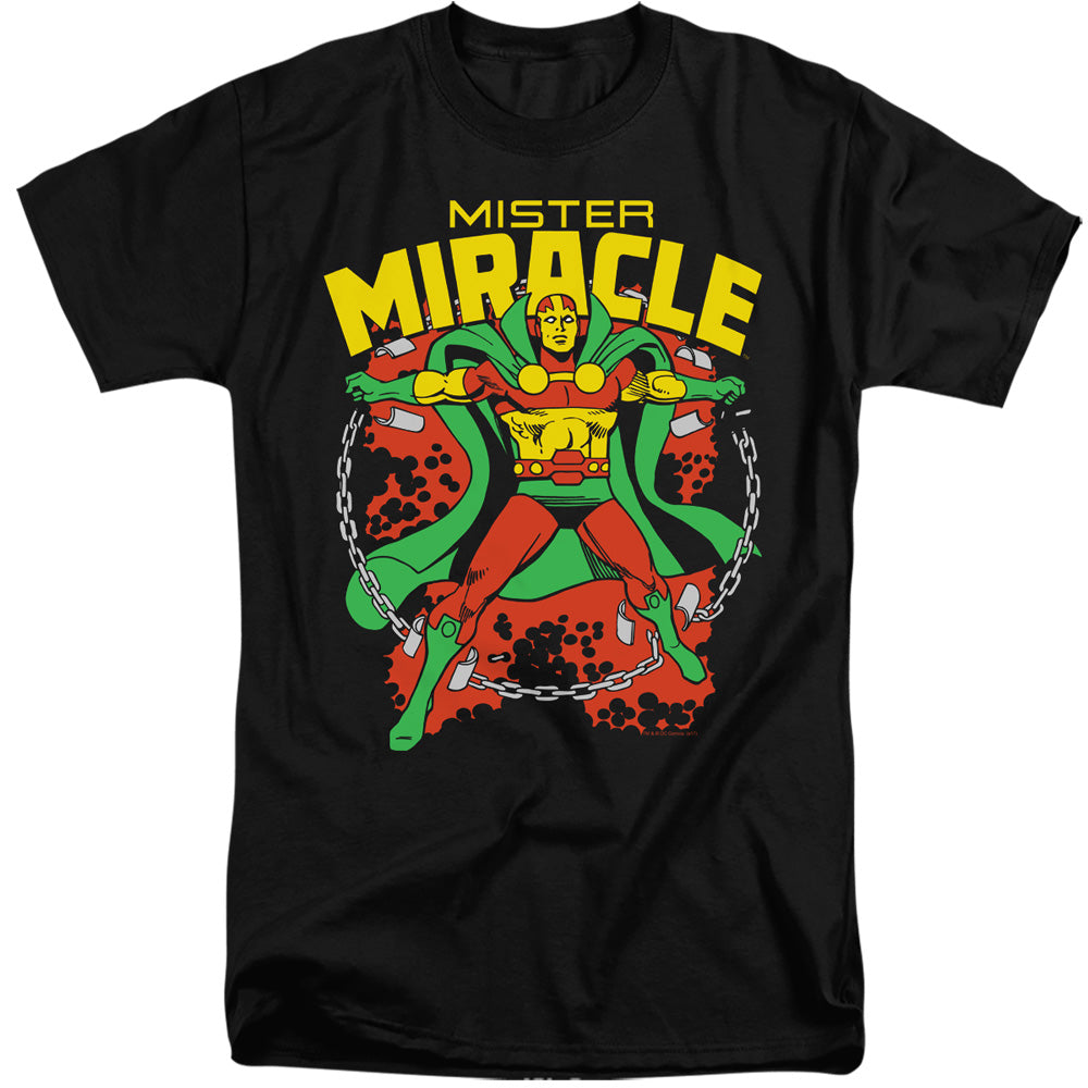 Dc Mr Miracle Mens Tall T Shirt Black Officially Licensed