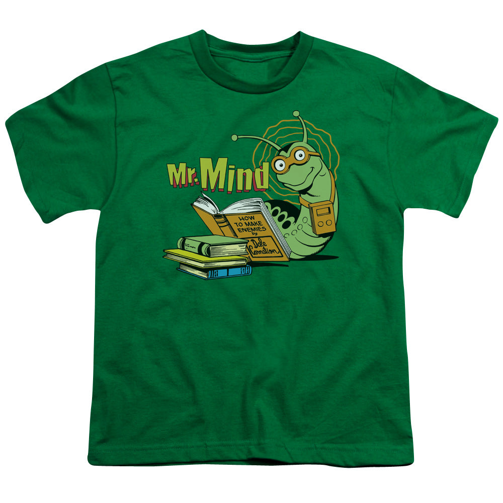 DC Comics Mr Mind Kids Youth T Shirt Kelly Green Officially Licensed
