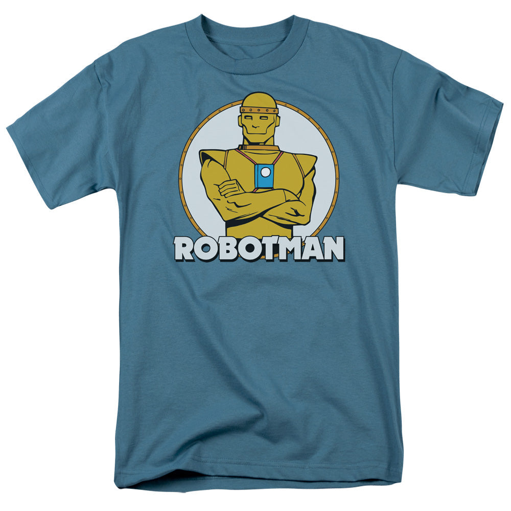 Dc Robotman Mens T Shirt Slate Officially Licensed