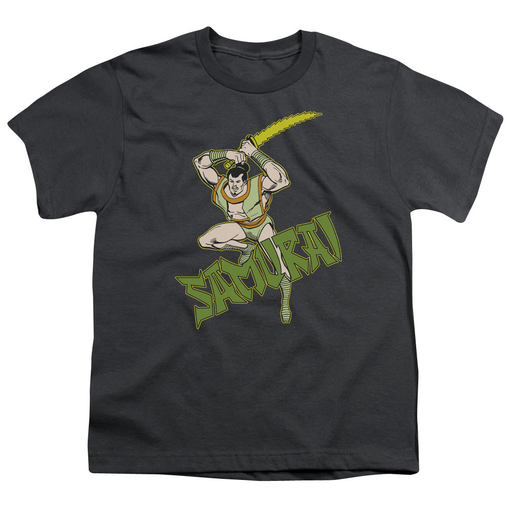 DC Comics Samurai Kids Youth T Shirt Charcoal Officially Licensed