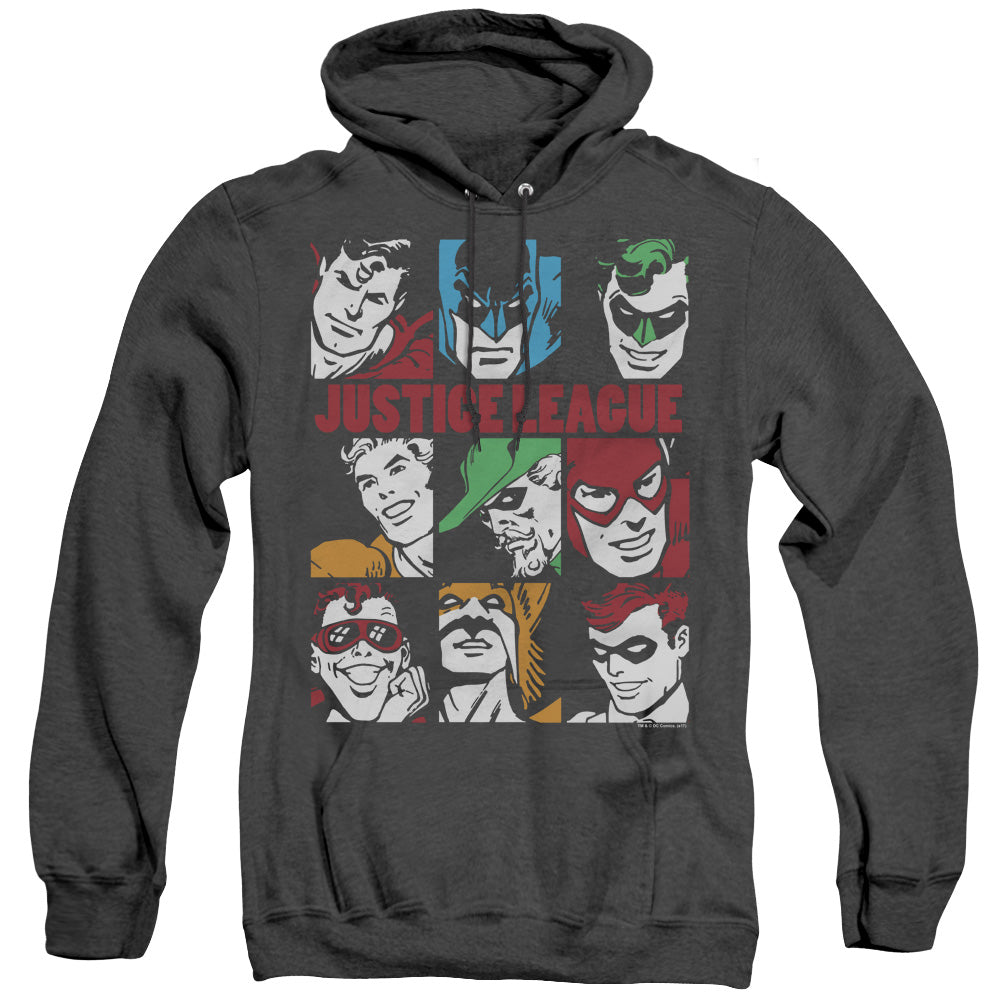 Dc Nine Blocks Of Justice Mens Heather Hoodie Black Officially Licensed
