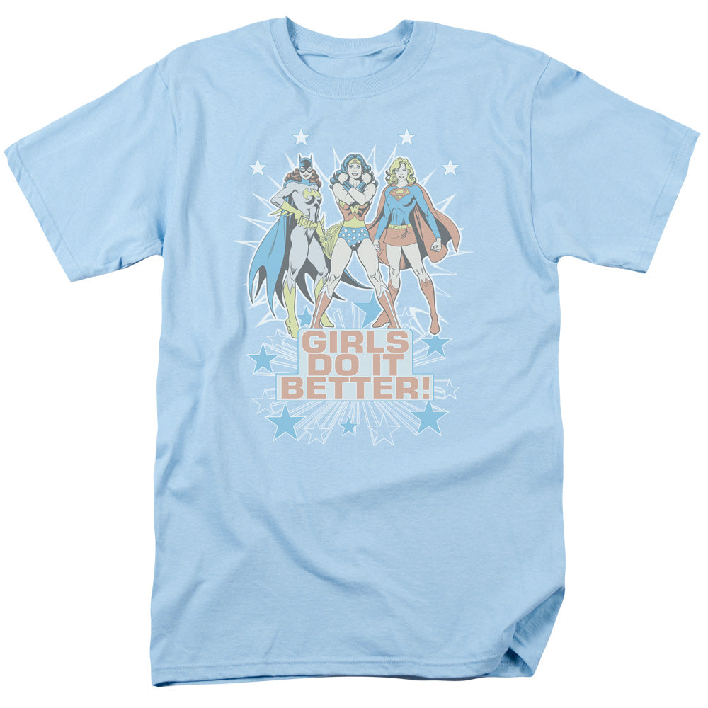 Dc Girls Do It Better Mens T Shirt Light Blue Officially Licensed