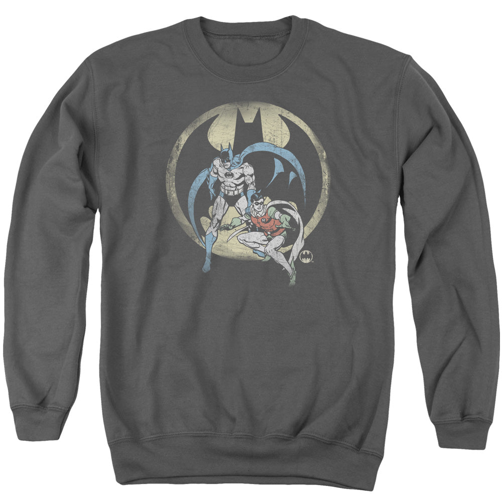 DC Comics Team Mens Crewneck Sweatshirt Charcoal Officially Licensed
