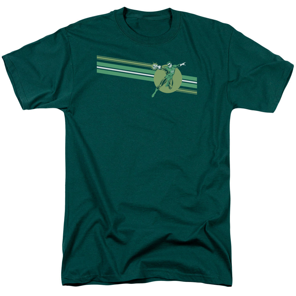 Dc Lantern Stripe Mens T Shirt Hunter Green Officially Licensed