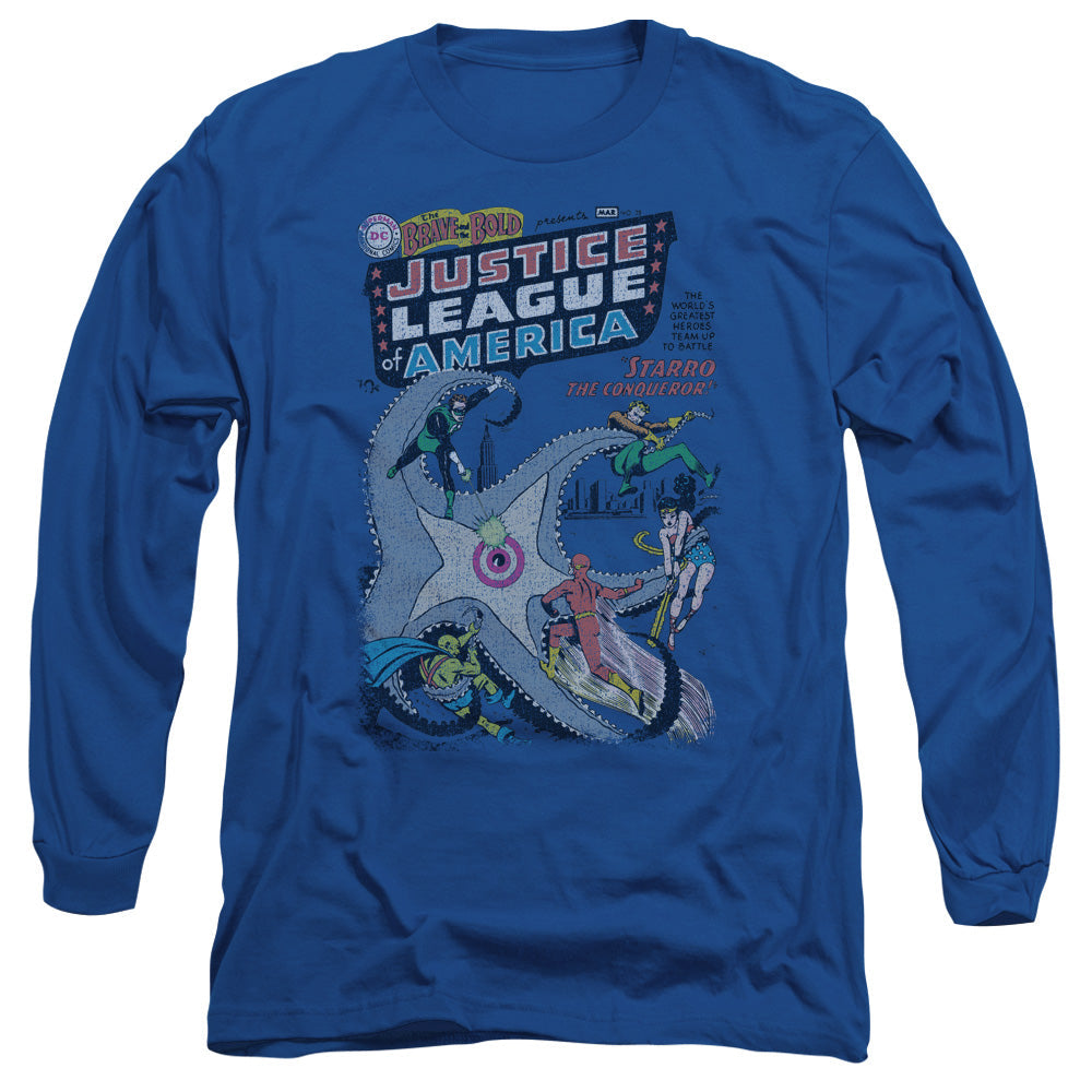 Dc No 28 Mens Long Sleeve Shirt Royal Officially Licensed