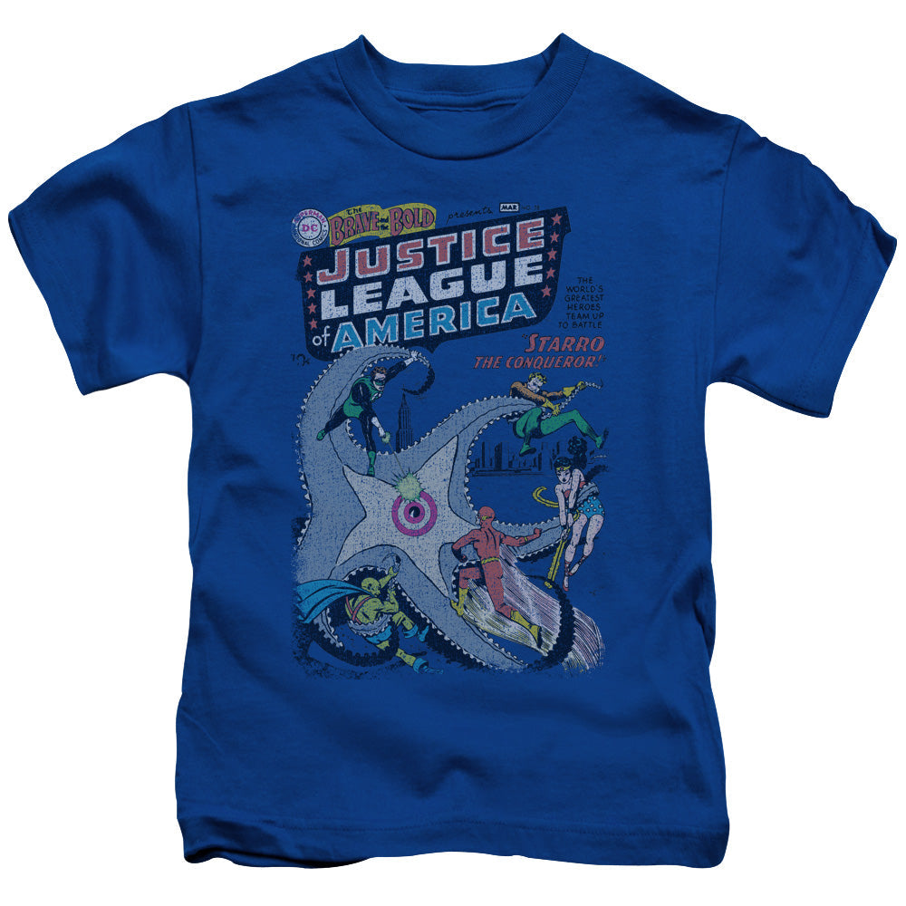 DC Comics No 28 Juvenile Kids Youth T Shirt Royal Blue Officially Licensed