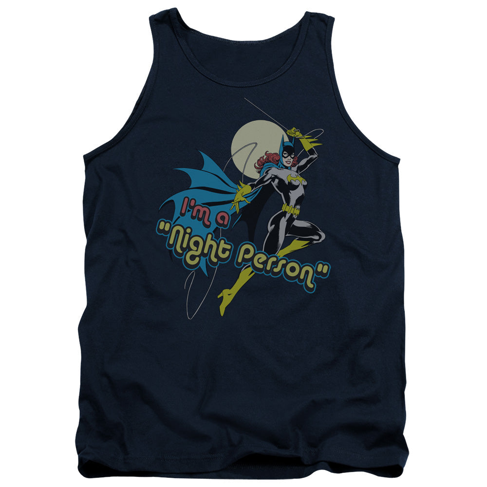 DC Comics Night Person Mens Tank Top Shirt Navy Blue Officially Licensed