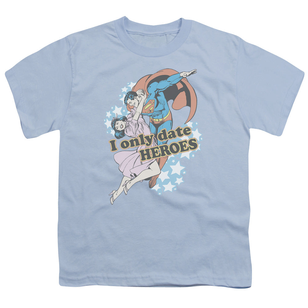 DC Comics Fickle Kids Youth T Shirt Light Blue Officially Licensed