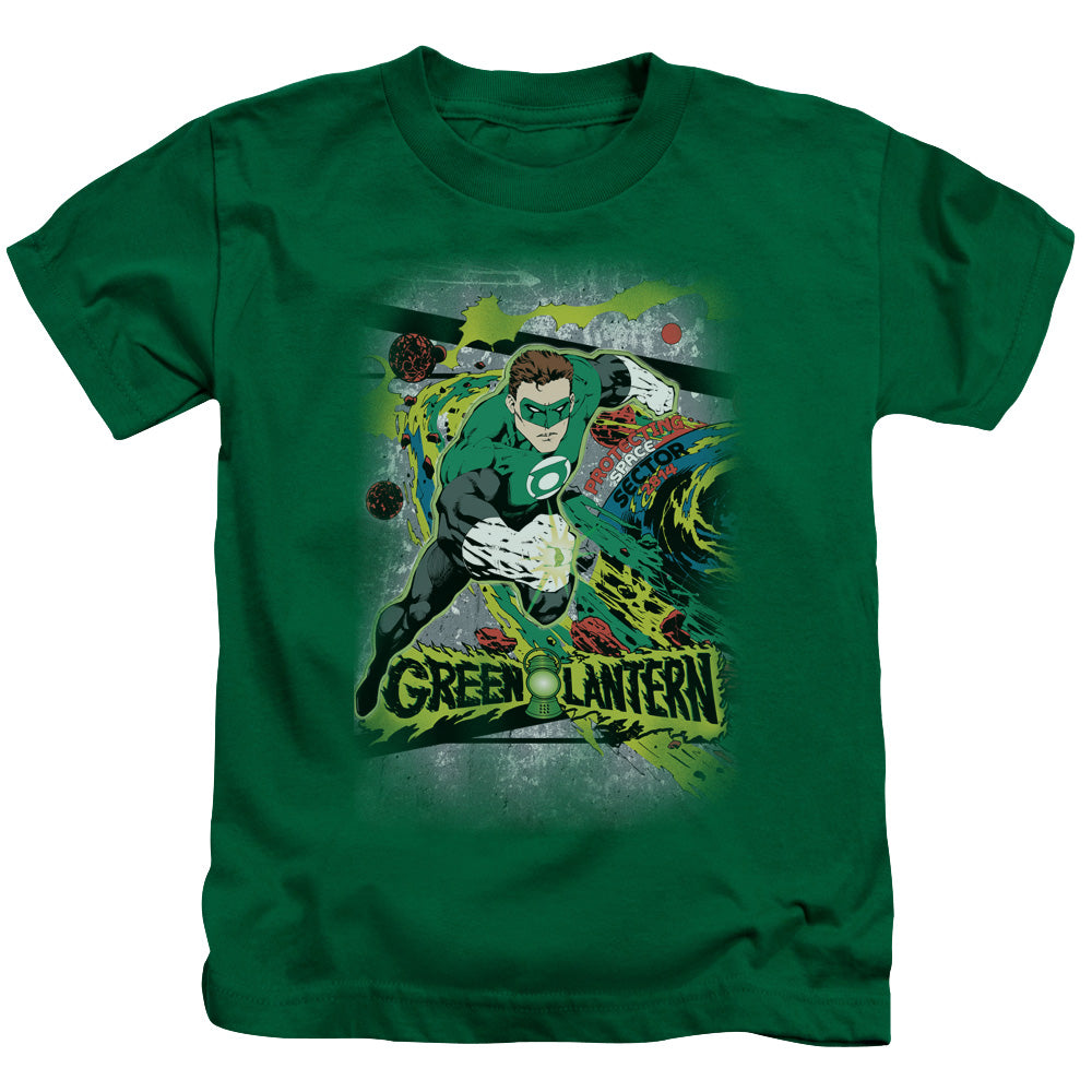 DC Comics Space Sector 2814 Juvenile Kids Youth T Shirt Kelly Green Officially Licensed