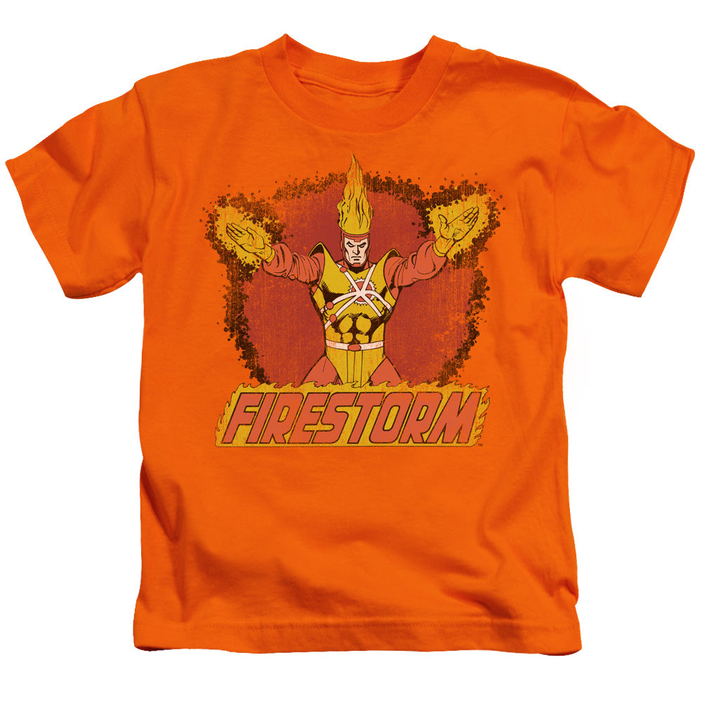 DC Comics Ring of Firestorm Juvenile Kids Youth T Shirt Orange Officially Licensed