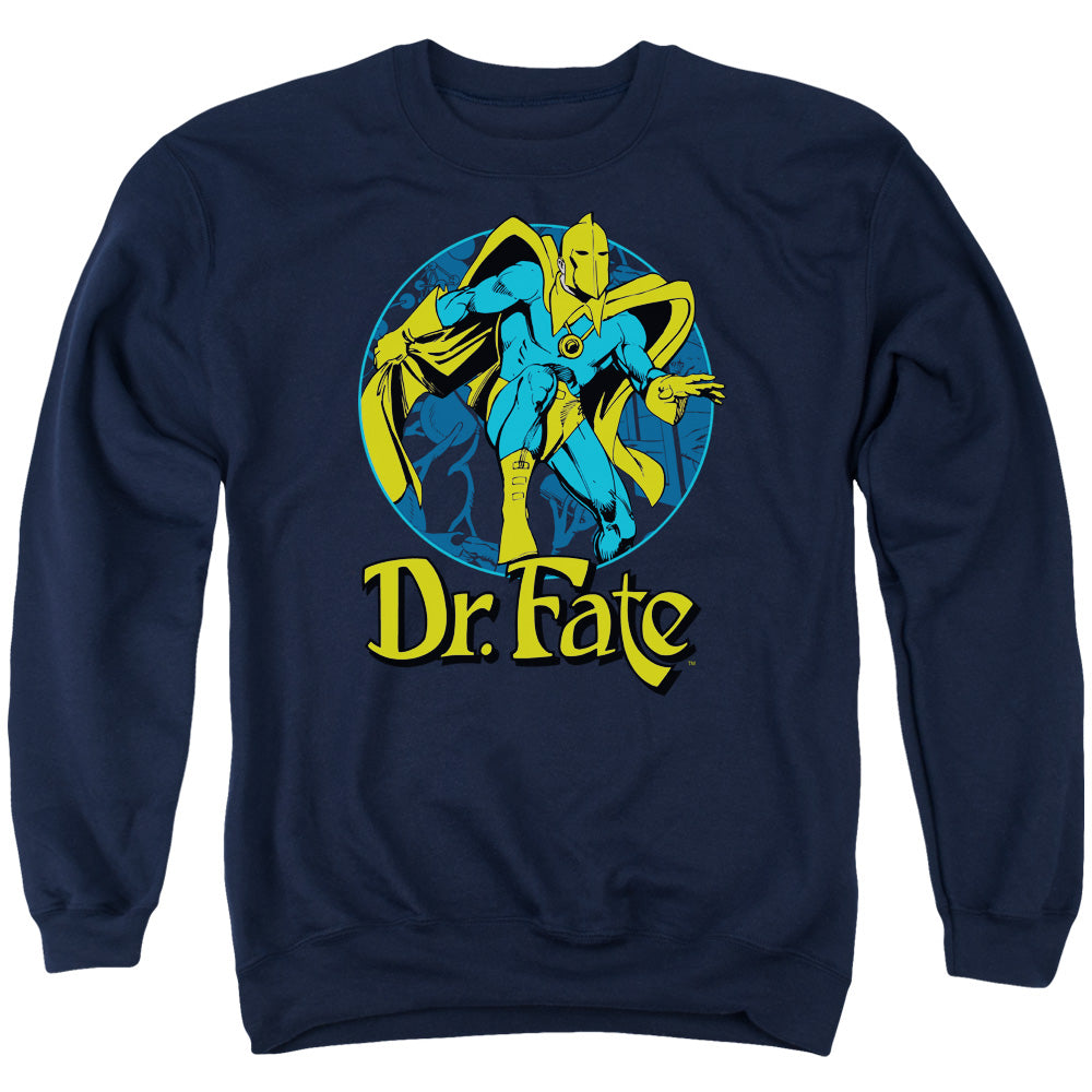 DC Comics Dr Fate Ankh Mens Crewneck Sweatshirt Navy Blue Officially Licensed