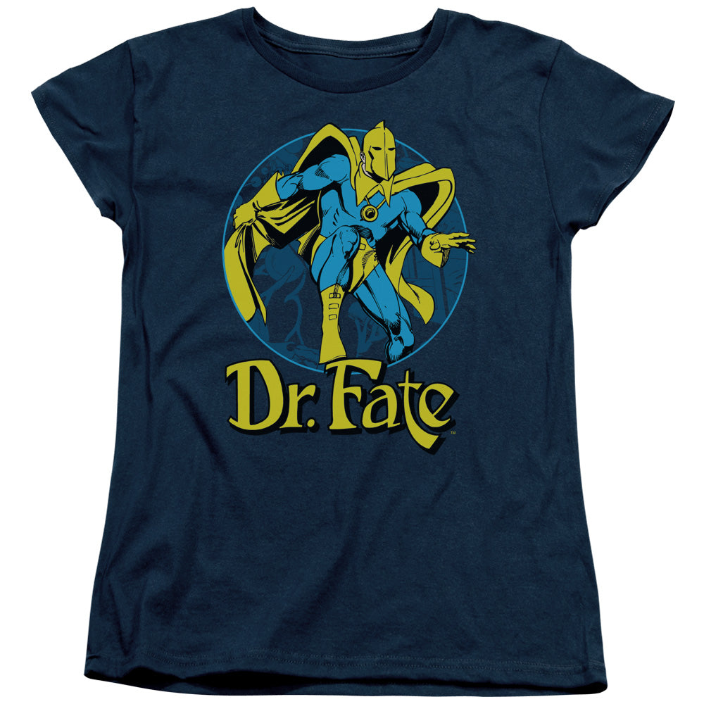 DC Comics Dr Fate Ankh Womens T Shirt Navy Blue Officially Licensed