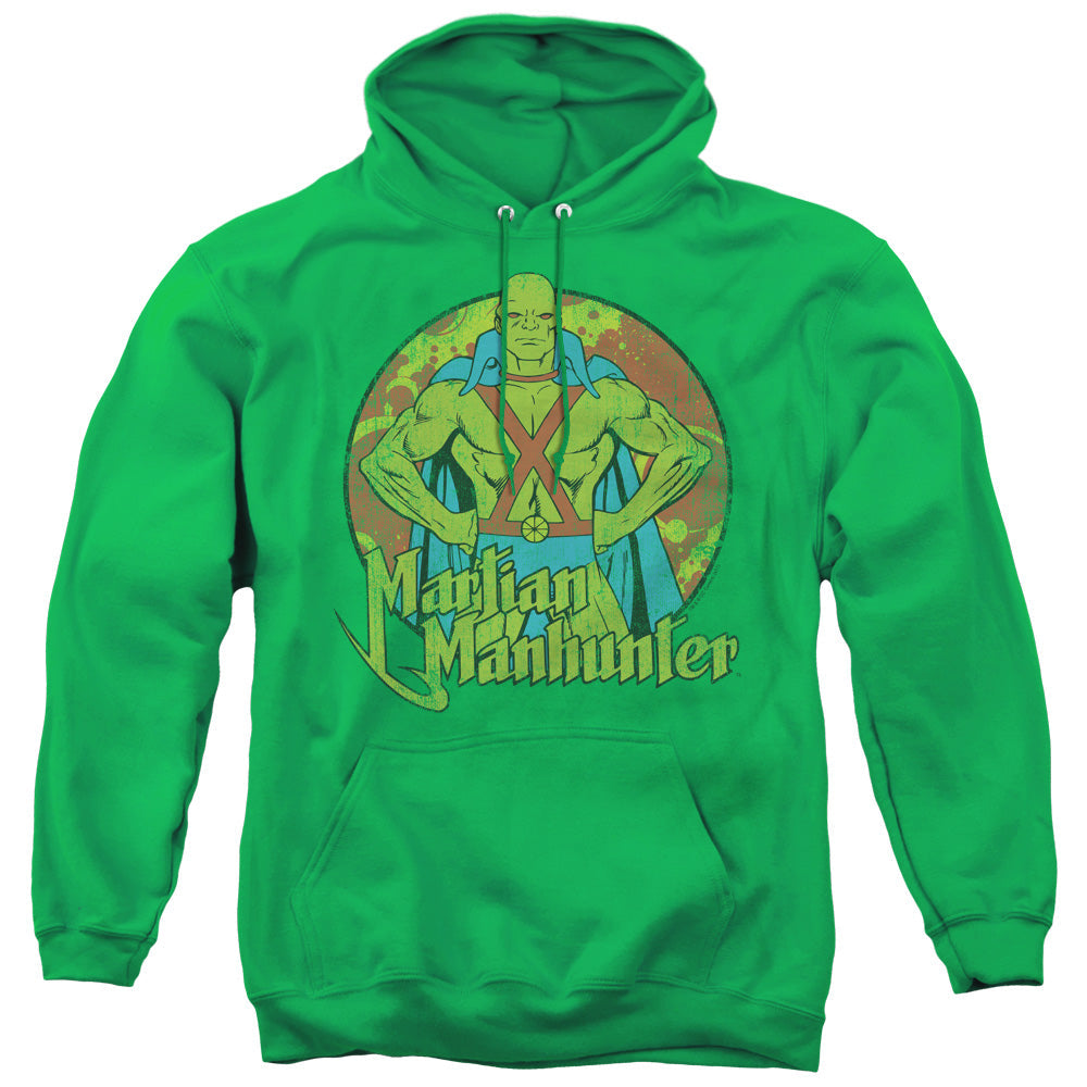 DC Comics Martian Manhunter Mens Hoodie Kelly Green Officially Licensed