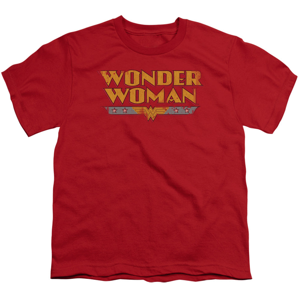 DC Comics Wonder Woman Logo Kids Youth T Shirt Red Officially Licensed