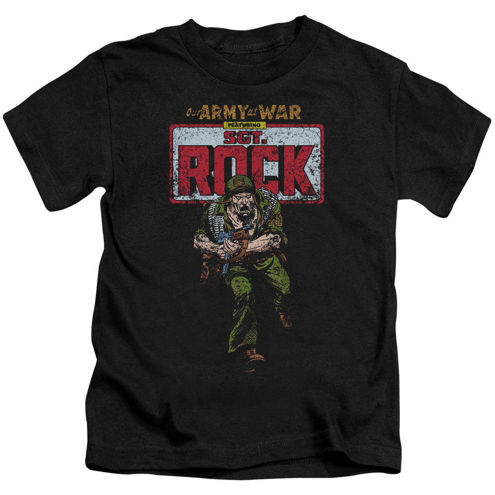 DC Comics Sgt Rock Juvenile Kids Youth T Shirt Black Officially Licensed