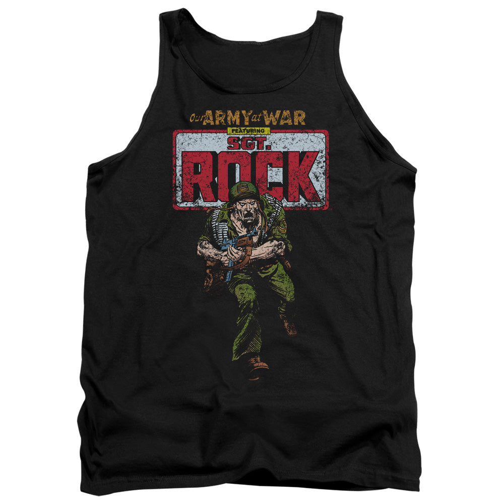 DC Comics Sgt Rock Mens Tank Top Shirt Black Officially Licensed