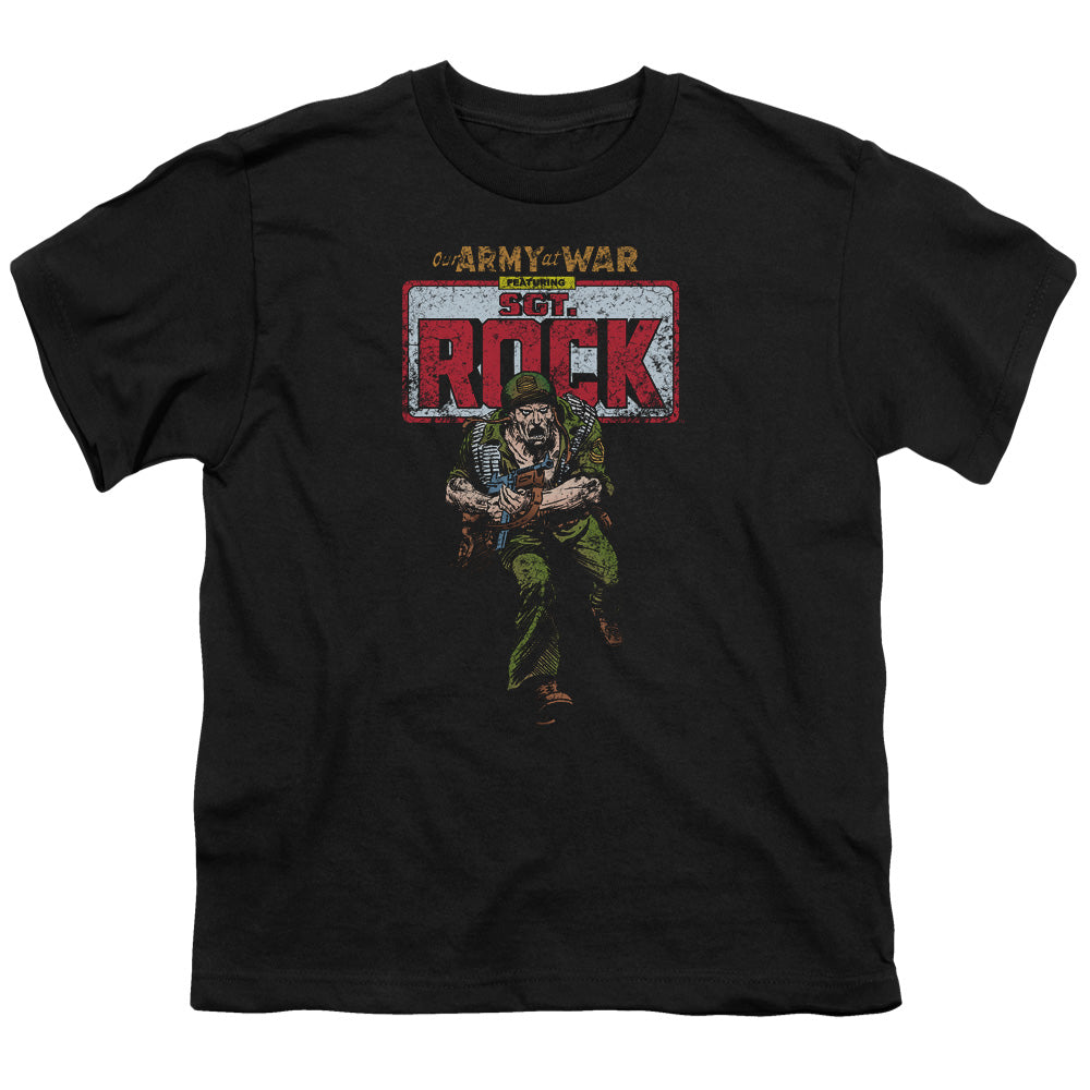 DC Comics Sgt Rock Kids Youth T Shirt Black Officially Licensed