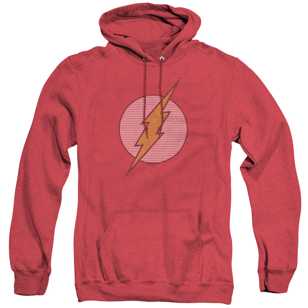 Dc Flash Flash Little Logos Mens Heather Hoodie Red Officially Licensed