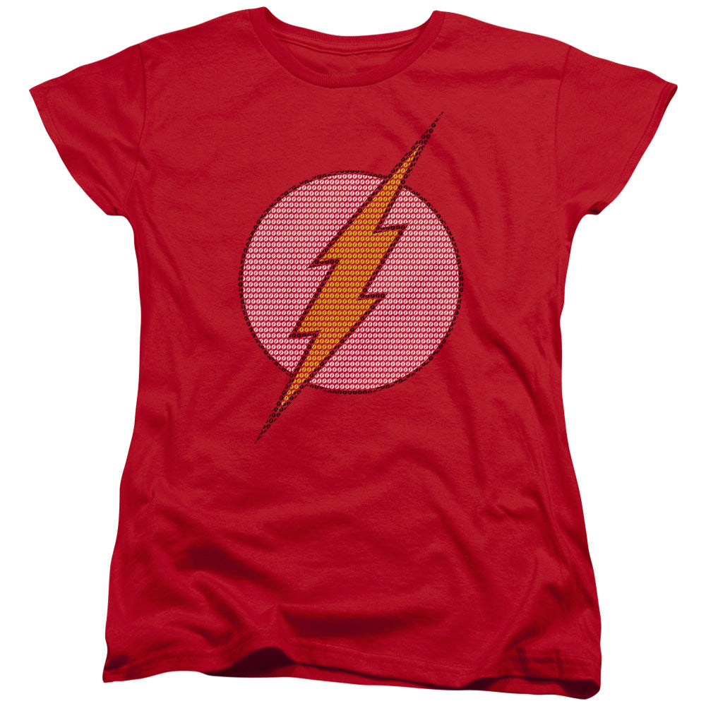DC Comics Flash Flash Little Logos Womens T Shirt Red Officially Licensed