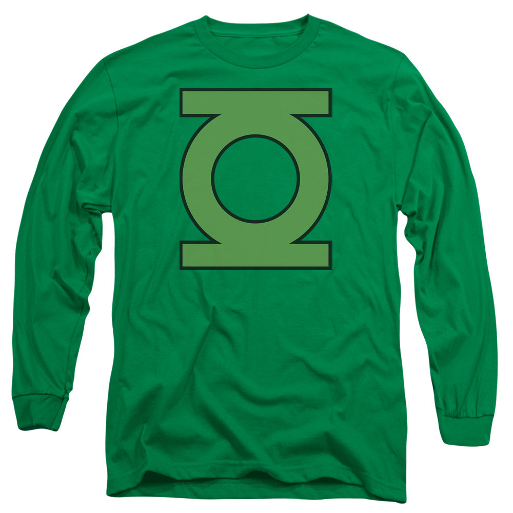 DC Comics Gl Emblem Mens Long Sleeve Shirt Kelly Green Officially Licensed