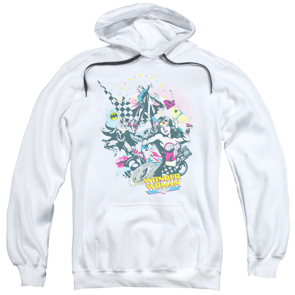 DC Comics Power Trio Mens Hoodie White Officially Licensed