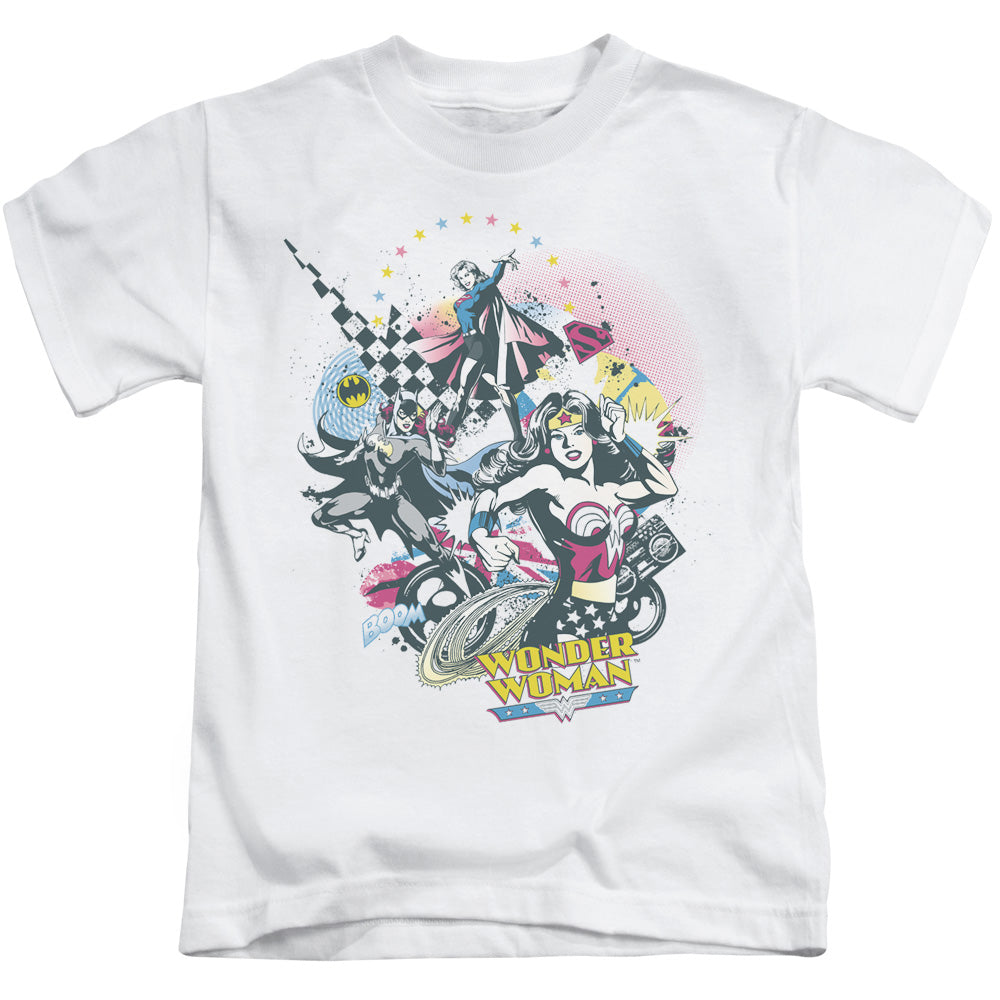 DC Comics Power Trio Juvenile Kids Youth T Shirt White Officially Licensed