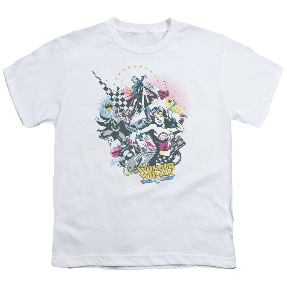 DC Comics Power Trio Kids Youth T Shirt White Officially Licensed